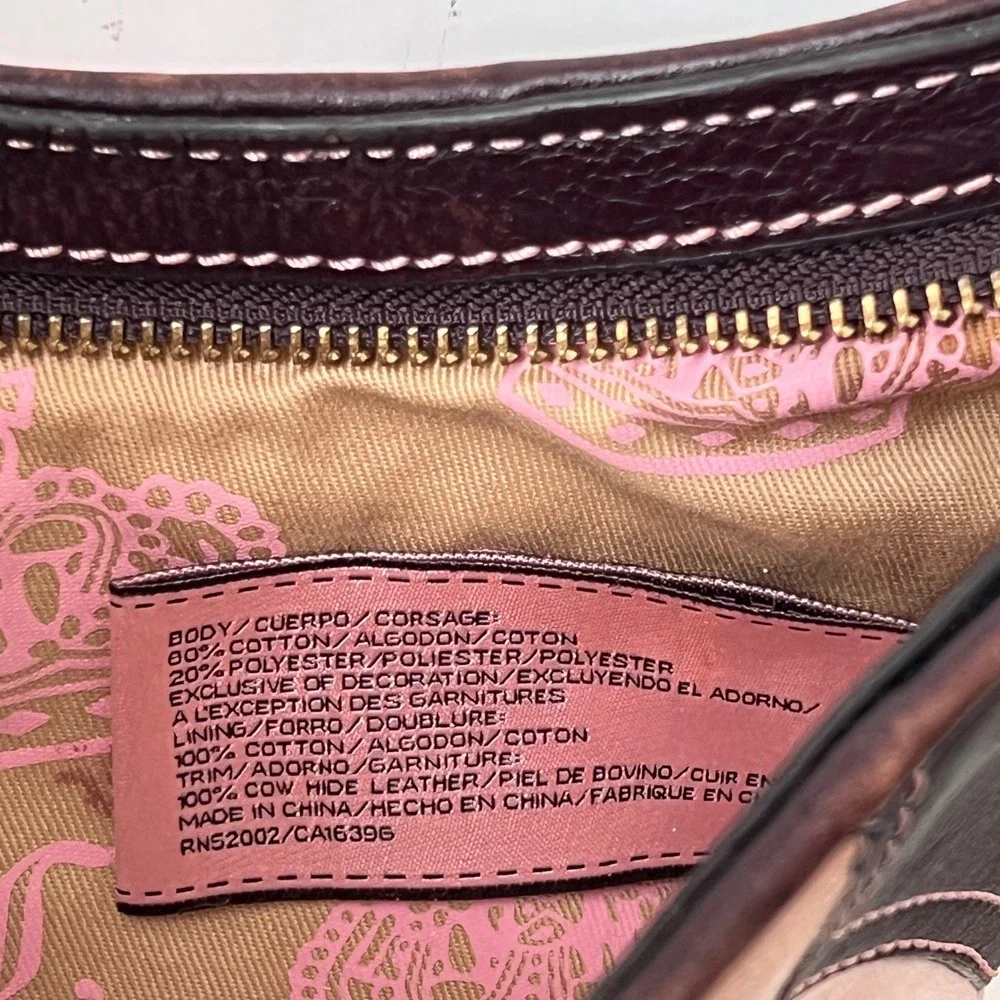 Vintage Y2K Juicy Couture Hobo Bag Small Pink Velour Leather Juicy Pretty Thing